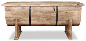 Mesa de centro madeira de mangueira maciça 88x50x40 cm