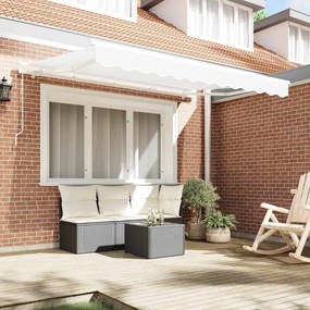 Toldo Retrátil Manual Branco 350x200 cm 350 x 200 cm 3.5 x 2 m