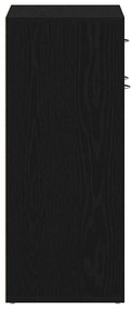 Cabide para Sapatos vidaXL Preto Carvalho 60x35x84 cm Madeira de Engen