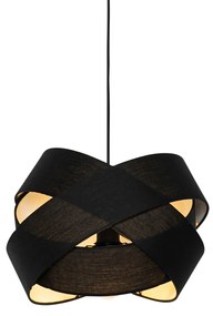 Candeeiro de suspensão moderno preto - Cloth Moderno