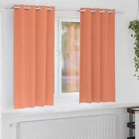vidaXL Cortinas Blackout com Argolas 2 pcs Terracota 175 x 140 cm