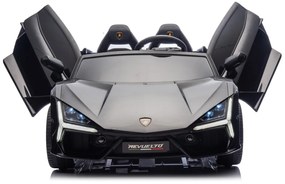Carro elétrico para Crianças 2 Lugares Lamborghini Revuelto XL 24V 4x4 Rodas Espuma EVA, Assento Couro ecológico Preto