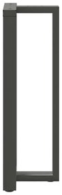 Pés para mesa de bar em forma de T, 2 peças, antracite, 40x35x(110-111