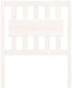 Cabeceira de cama 80,5x4x100 cm madeira de pinho maciça branco
