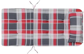Almofadas de Cadeira Vermelhas Padrão Xadrez Vermelho