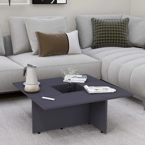 vidaXL Mesa de centro 79,5x79,5x30 cm contraplacado cinzento