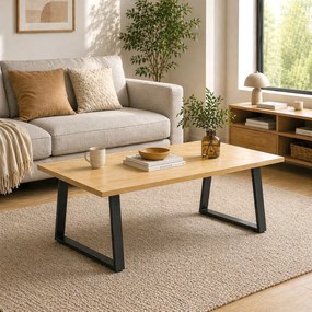 Conjunto de 2 pés Pés de mesa em aço, 60 x 43 cm, (TAMPO NÃO INCLUIDO) com patins ajustáveis e parafusos, preto