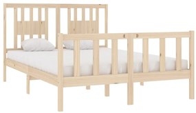 Estrutura de cama casal 135x190 cm madeira maciça