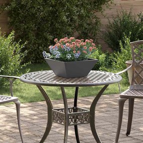 vidaXL Plantador de Tigela de Jardim 5 pcs Preto 35 x 35 x 15 cm Aço