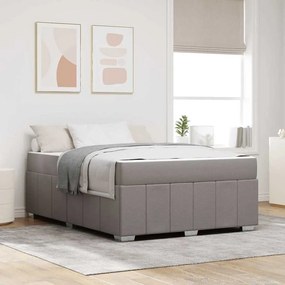 vidaXL Estrutura da Cama Cinzento-acastanhado 140 x 200 cm tecido