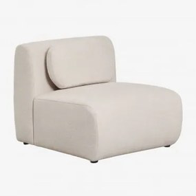 Módulo Central Para Sofá Modular Em Chenille Coquette Chenille Bege Creme - Sklum