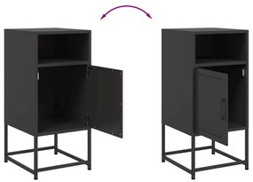 Mesa de cabeceira 36x39x78 cm aço preto