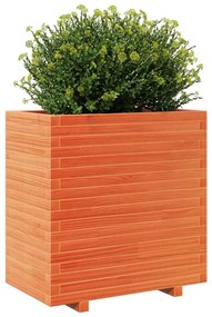Vaso/floreira de jardim 70x40x72,5 cm pinho maciço castanho mel