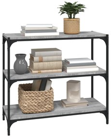 Estante 80x33x70,5 cm derivados de madeira e aço cinza sonoma
