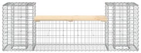 Banco de jardim c/ design gabião 183x41x60,5 cm pinho maciço