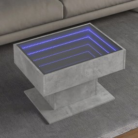 vidaXL Mesa de centro c/ LEDs 70x50x45 cm derivados de madeira