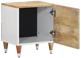 Mesa de cabeceira 40x33,5x46 cm madeira de mangueira maciça
