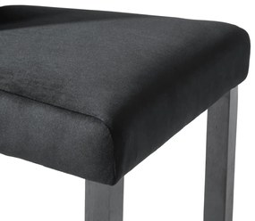 Cadeiras de jantar 2 pcs veludo preto