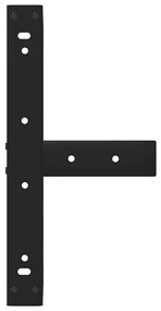 Pés para mesa de centro em forma de T, 2 peças, preto, 50x25x(30-31) c