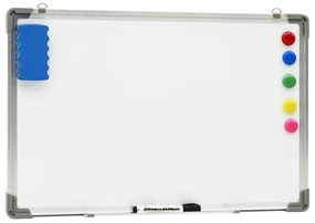 Quadro de escrita magnético 60x40 cm aço branco