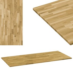 Tampo de mesa madeira carvalho maciça retangular 23 mm 140x60cm