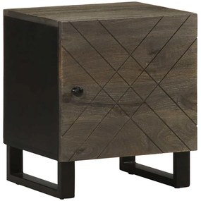 vidaXL Mesa de cabeceira 40x33x46 cm madeira de mangueira maciça preto