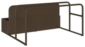 Armazenamento de bóias junto à piscina 110x100x57 cm vime PE