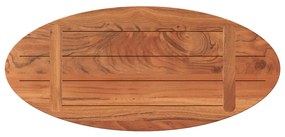 Tampo de mesa oval 80x40x3,8 cm madeira de acácia maciça