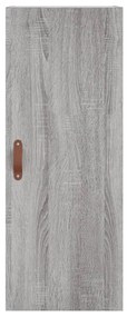 Armário de parede 34,5x34x90 cm cinzento sonoma
