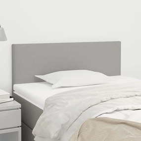 Cabeceira de cama tecido 100x5x78/88 cm cinzento-claro