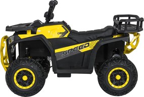 Moto 4 eletrica 12V 4x4 para crianças ATV Robust 01, Rodas de espuma EVA Amarela
