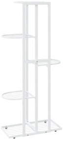 Suporte de vasos c/ 5 prateleiras 43x22x98 cm metal branco