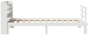 Estrutura cama c/ cabeceira 75x190 cm pinho maciço