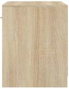 Mesa de cabeceira com gavetas 2 pcs cor de carvalho