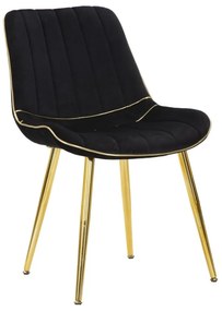 CADEIRA PARIS PRETO/DOURADO CONJUNTO 2 PCS CM 51X59X79
