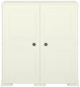 Armário de plástico 79x43x85,5cm design de madeira cor baunilha