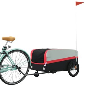 Reboque para bicicleta 45 kg ferro preto e vermelho