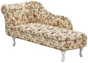 Chaise-longue à esquerda com padrão floral NIMES Beliani