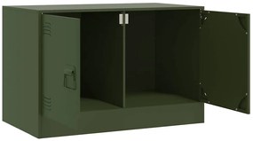 Móveis de TV 2 pcs 67x39x44 cm aço verde azeitona