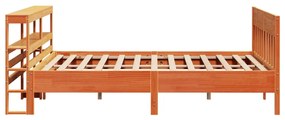 Cama sem colchão 180x200 cm pinho maciço castanho-mel