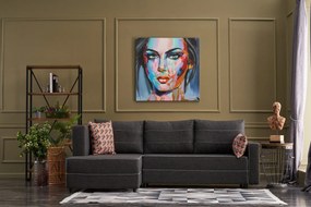 Sofá-Cama de Canto Ece – Antracite – 242 cm x 88 cm x 90 cm