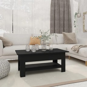 vidaXL Mesa de centro 102x55x42 cm derivados de madeira preto