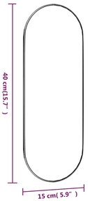 Espelho de parede oval 15x40 cm vidro