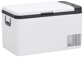 vidaXL Mala térmica com pega 18 L PP e PE preto e branco