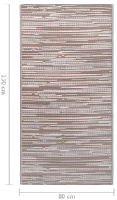 Tapete de exterior 80x150 cm ARAKIL PP castanho