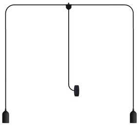Lâmpada de exterior T-Snake EIVA IP65 com 2 luzes com rosa