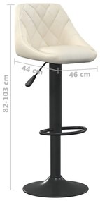 Bancos de bar 2 pcs veludo creme