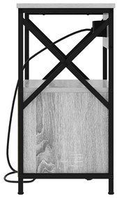 Armário de Cabeceira 2 pcs Sonoma cinzento 40 x 31 x 60 cm
