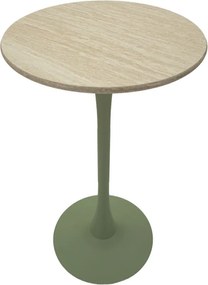 MESA BAR ALASKA Ø 60 X 106 CM EM MDF e FERRO VERDE E CREME