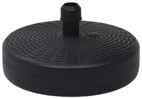 vidaXL Base para guarda-sol com areia/água 24 L preto